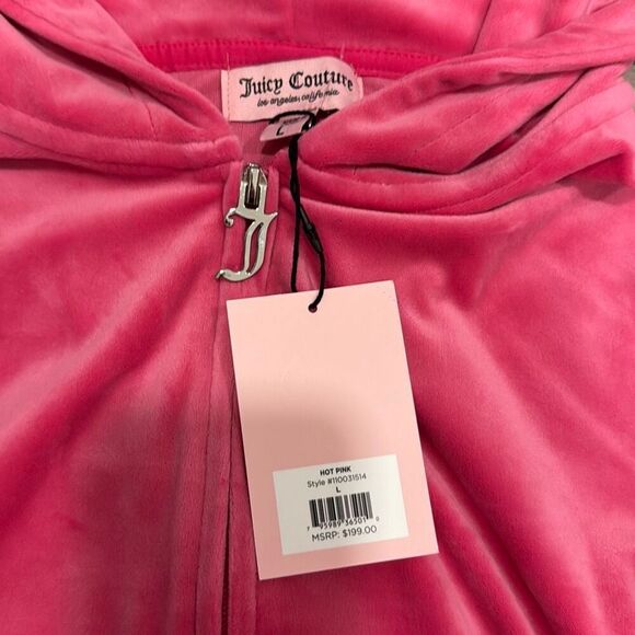 NWT juicy couture hot pink track suit size large Bedazzled butt and back - Picture 10 of 13